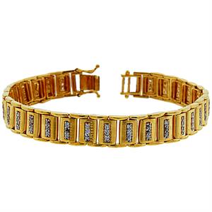 Image Of 22 Karat Gold CZ Bracelet