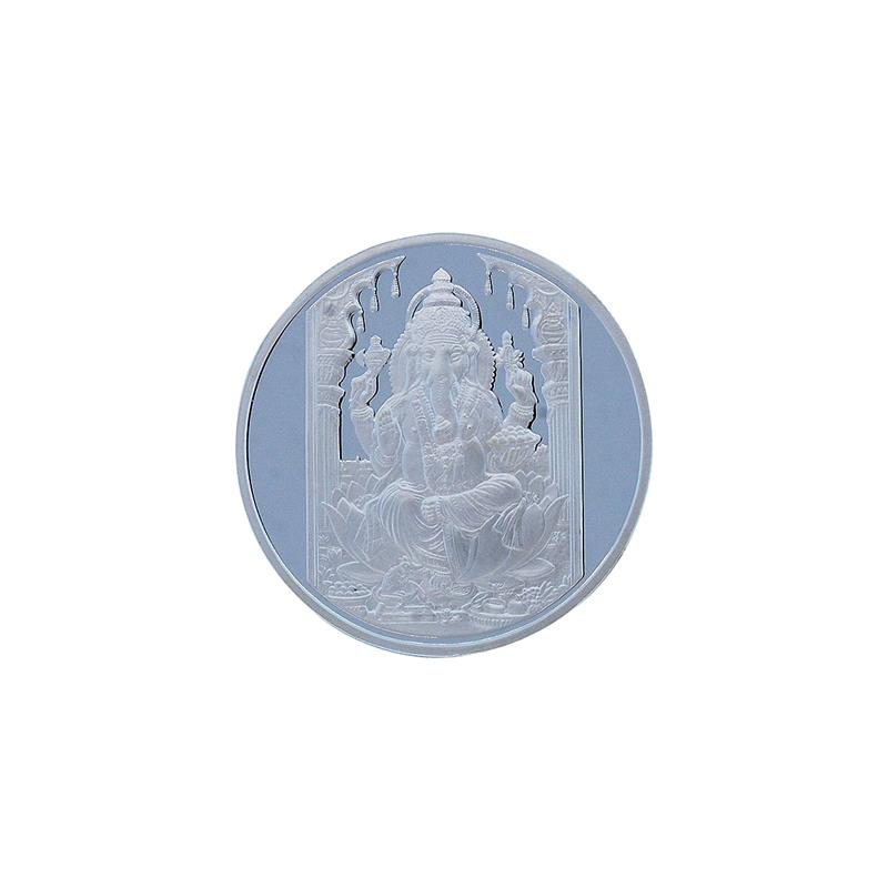 Image Of  Silver Ganesh Coin