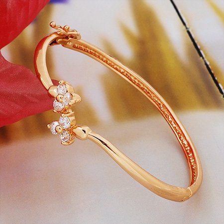 Image Of 18K White Gold Filled Zircon bracelet