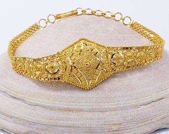 Image Of 22 Karat Gold Two-Tone Bangle/Bracelet