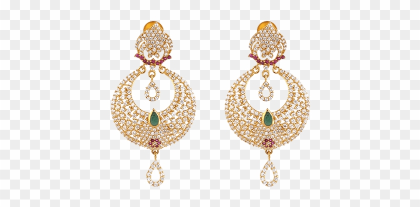 Image Of 22 Karat Gold Minakari Chandbali