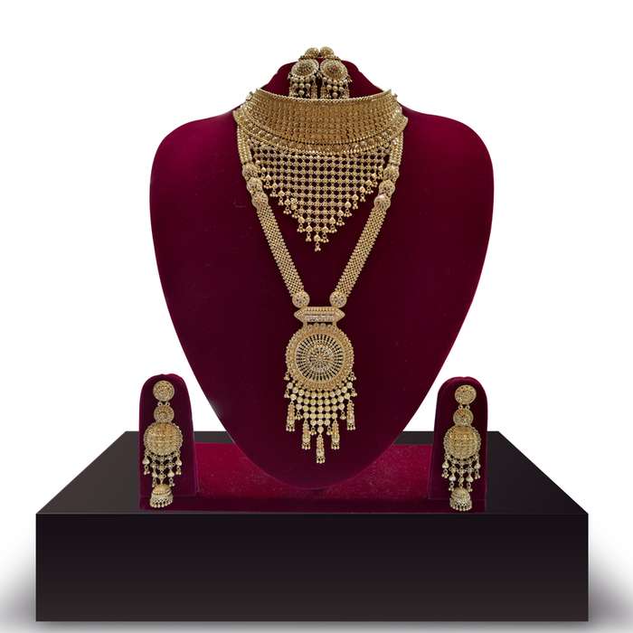 Image Of Captivating Carved Beads Neckwear Set