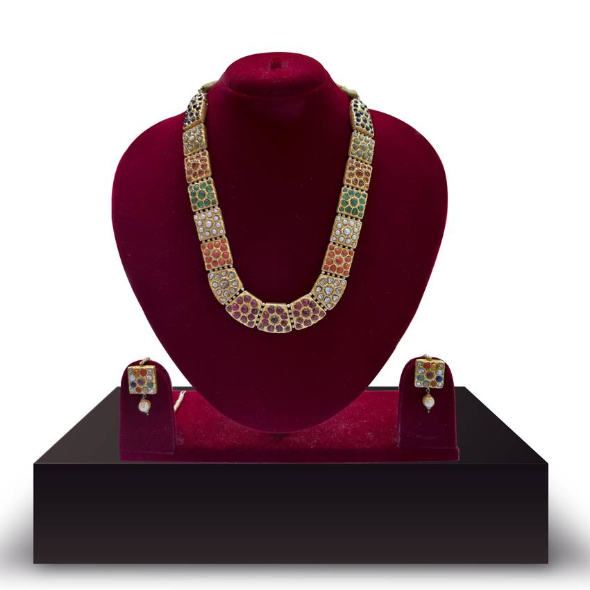 Image Of Opulent Gold Lakshmi Kasu Neckwear Set