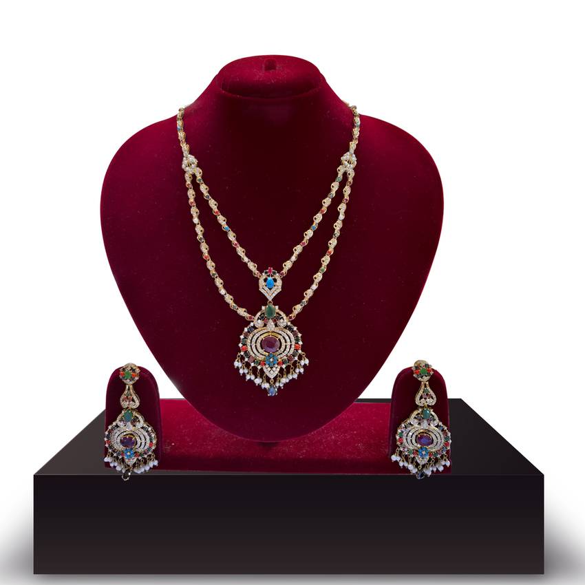 Image Of Contemporary Gold And Emerald Neckwear Set
