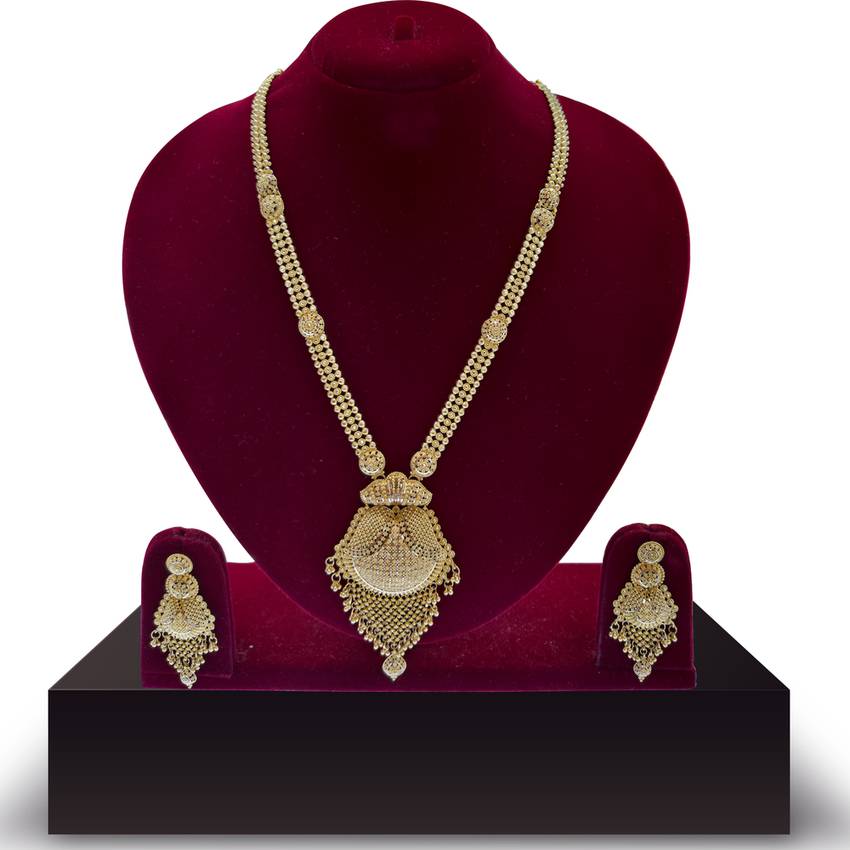 Image Of Alluring Gold Neckwear Set