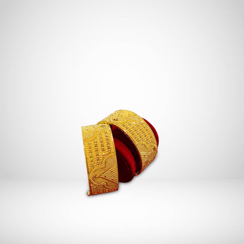 Image Of Stunning Textured Gold Bangles