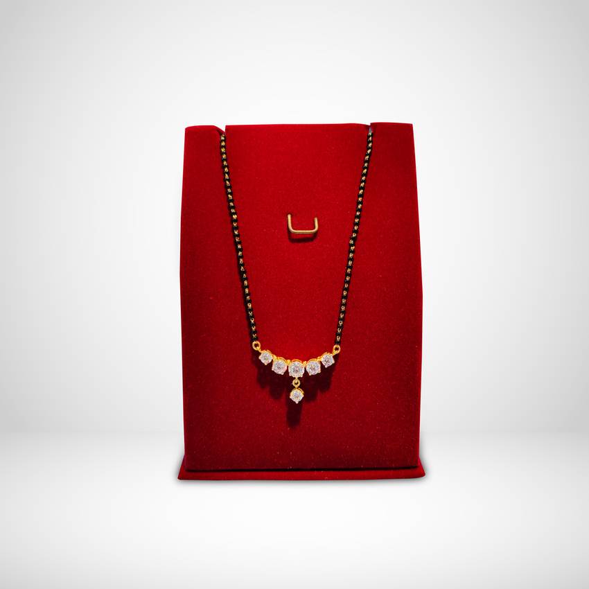 Image Of 18 Carat Gold And Diamond Studded Mangalsutra