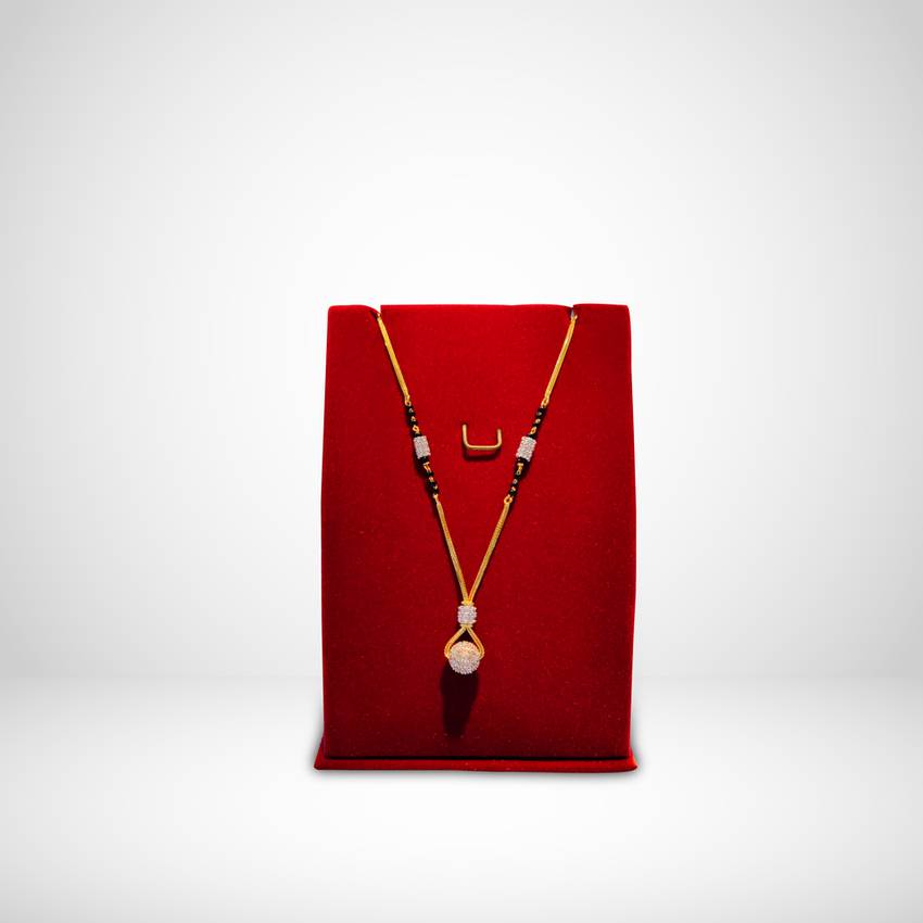 Image Of 22 Carat Gold And Diamond Mangalsutra