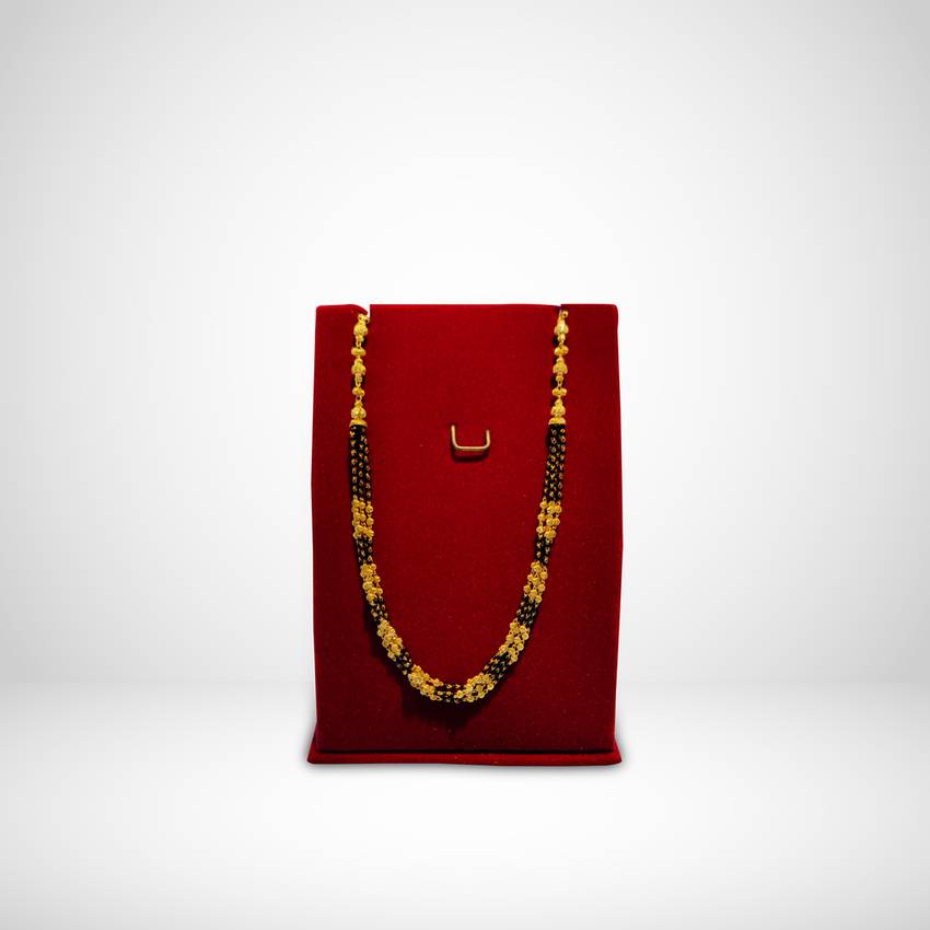 Image Of Traditional Mangal sutra With Gold Beads